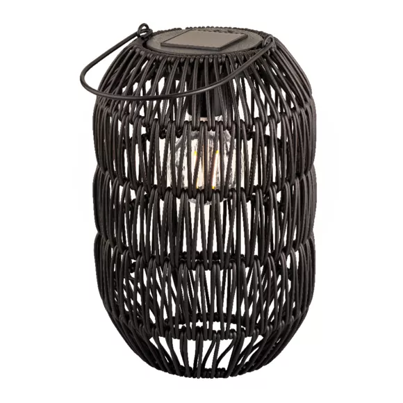 Lanterne de jardin solaire LED (H24,5 cm) Toscane Noir