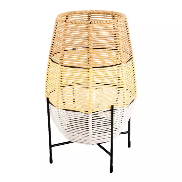 Lampe de table solaire LED (H31 cm) Vernazza Blanche