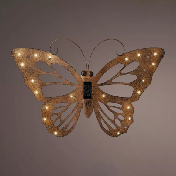 Wandlamp solar metaal (L53 cm) Papillon - Bruin antiek