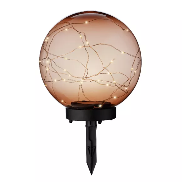 Paletto da giardino solare Crystal 30 LED Arancione
