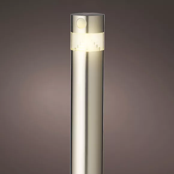 1 Solar pique jardin lumineux dia9.80-H50.00cm-8L acier inoxydable PREMIUM LUMEN