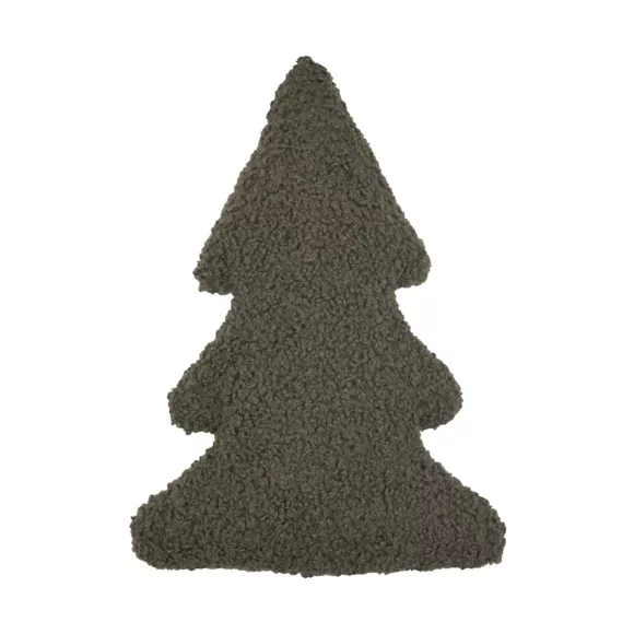 Coussin de Noël bouclette (H48 cm) Sapin Harold Vert foncé