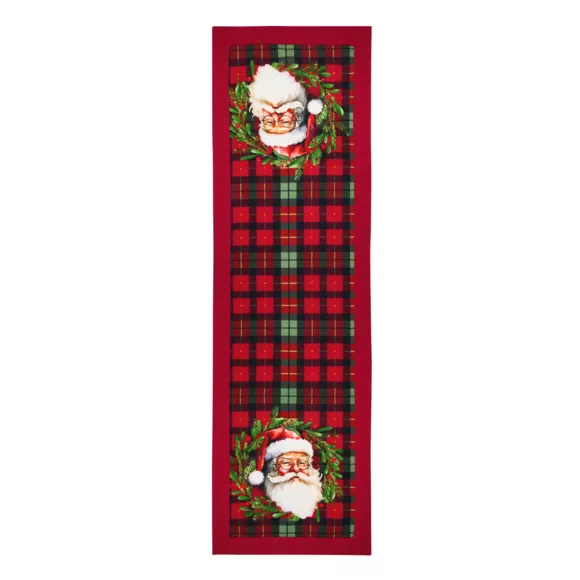 Tischläufer aus Baumwolle (150 x 45 cm) Weihnachtsmann Harold Bordeaux