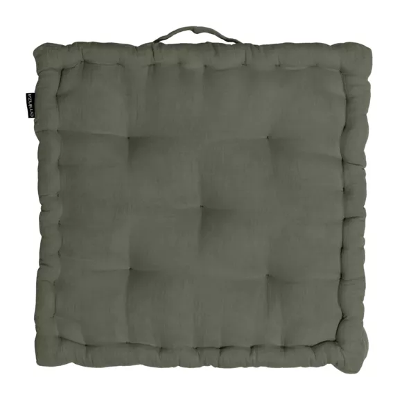 Coussin de sol gaze de coton (50 x 50 cm) Gaïa Vert romarin