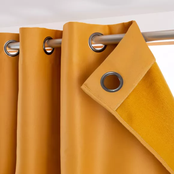 Cortina opaca térmica (180 x 260 cm) Calore Amarillo mostaza