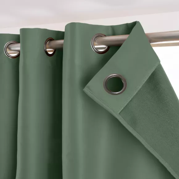 Rideau obscurcissant thermique (140 x 280 cm) Calore Vert romarin