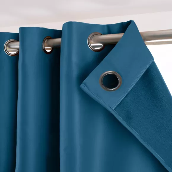 Cortina oscurecedora térmica (140 x 280 cm) Calore Azul petróleo