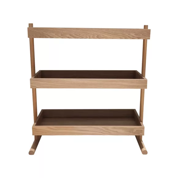 3-laags sparrenhout rek (H70 cm) Nordica