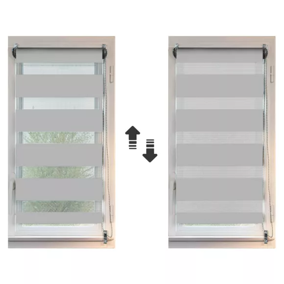 Store enrouleur Jour / Nuit (45 x 90 cm) Gris clair 3