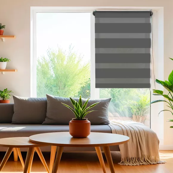 Store enrouleur Jour/Nuit (90 x 180 cm) Gris Anthracite 2