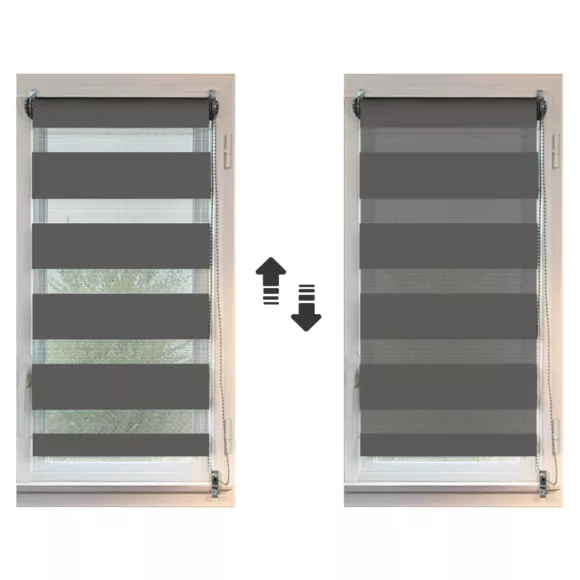 Store enrouleur Jour/Nuit (90 x 180 cm) Gris Anthracite 3
