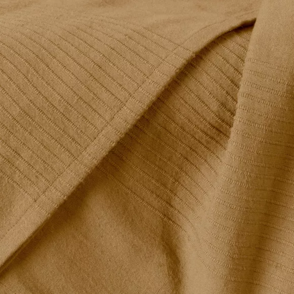 Couvre-lit coton tissé (220 x 250 cm) Léa Camel
