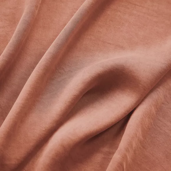 Taie d'oreiller carrée lyocell Tencel™ lavé (80 x 80 cm) Olivia Terracotta