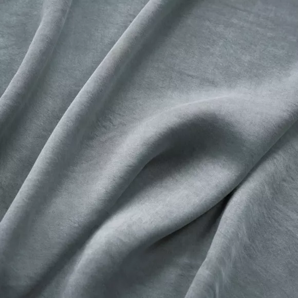 Hoeslaken gewassen TENCEL™ Lyocell (90 x 200 cm) Olivia Staalblauw