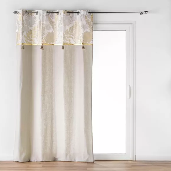 Cortina polialgodón (140 x 240 cm) Melisse Beige
