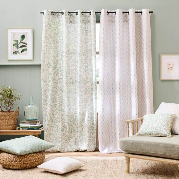 Polycotton gordijn (140 x 240 cm) Naya Beige