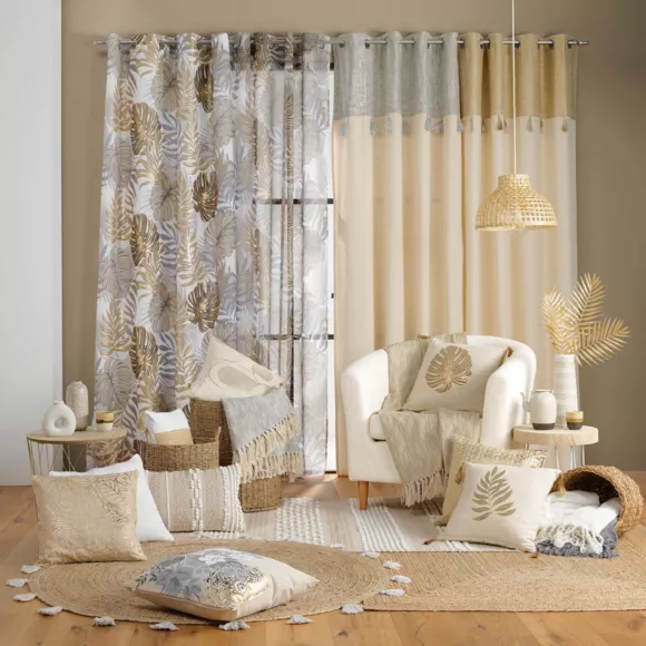 Rechthoekig katoenen kussen (30 x 50 cm) Blanca Beige
