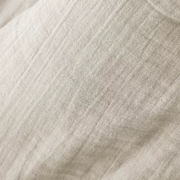 Drap housse gaze de coton (180 cm) Gaïa Beige pampa 2