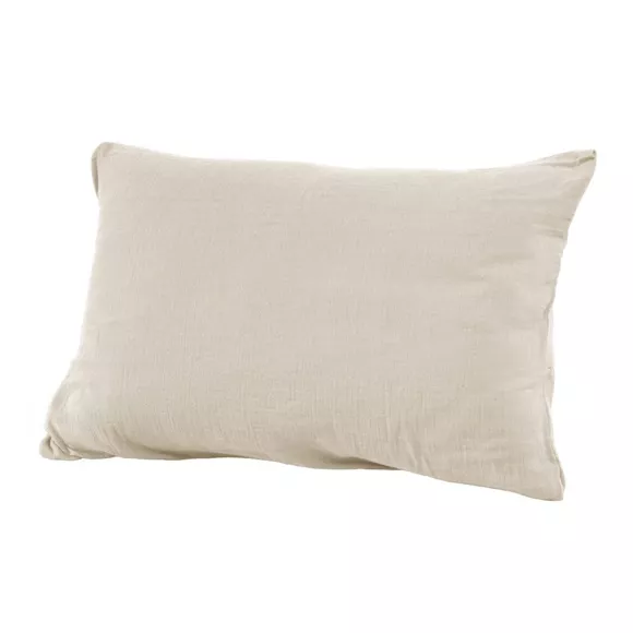 Kussensloop rechthoekig katoengaas (L80 cm) Gaïa Beige 4