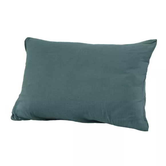 Federa rettangolare garza di cotone (L80 cm) Gaïa Blu anatra 3