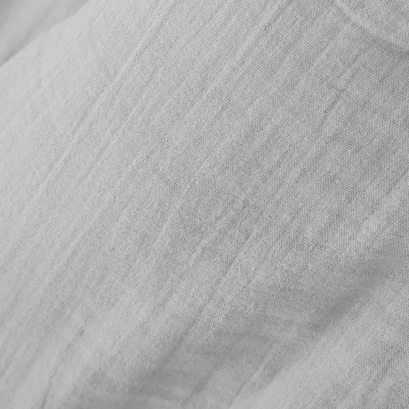 Rechteckige Musselin-Tischdecke (150 x 250 cm) Gaïa Hellgrau