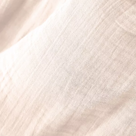 Nappe rectangulaire gaze de coton (150 x 250 cm) Gaïa Rose poudré
