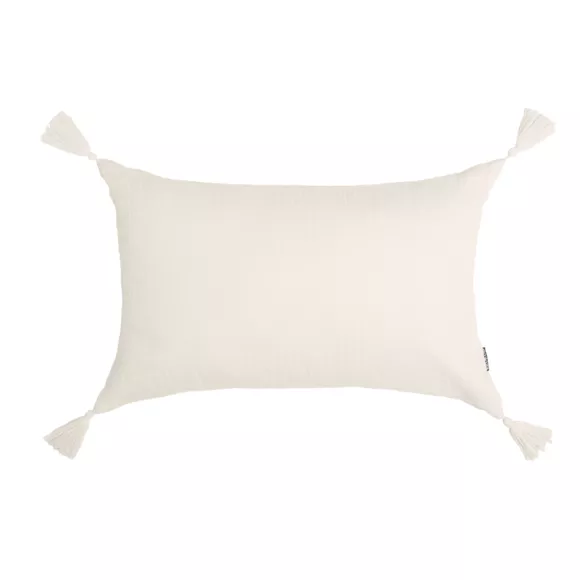 Cuscino rettangolare in garza di cotone (40 x 60 cm) Gaïa Beige pampa