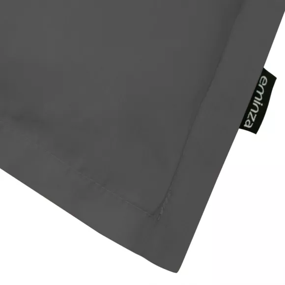 Kussensloop rechthoekig percal katoen (80 cm) Cali Grijs antraciet