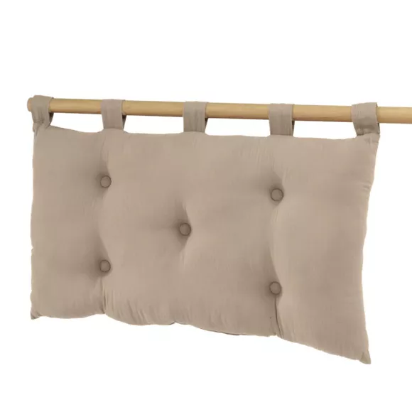 EM - Tte de lit 5 boutons avec passants 50 x 80 cm Gaze de coton unie GAìA Ficelle