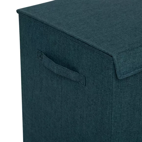 Wasmand met scheider (H60 cm) Colors Petroleumblauw