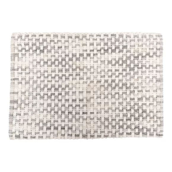 Alfombra de baño algodón (50 x 75 cm) Tresse Gris