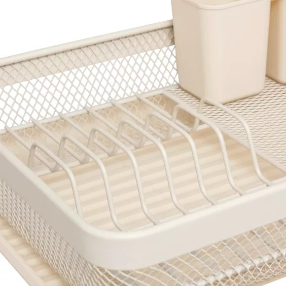 Metalen afdruiprek voor vaat (43 x H13 cm) Mayaj Beige