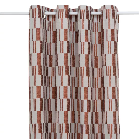 Rideau tissé (140 x 260 cm) Leyna Terracotta