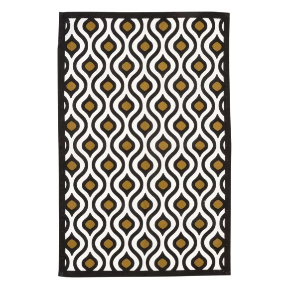 3er Set Handtücher Baumwolle (45 x 70 cm) Twist Schwarz