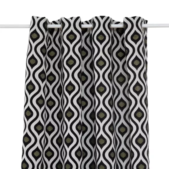 Rideau tissé (140 x 260 cm) Twist Noir
