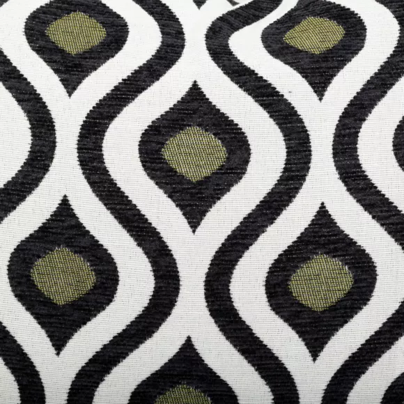 Rechthoekig polycotton kussen (35 x 58 cm) Twist Zwart