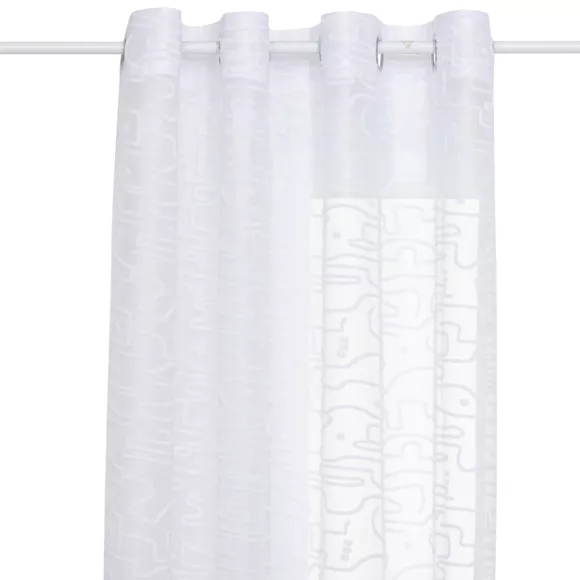 Visillo con ojales (140 x 240 cm) Abstrait Blanco