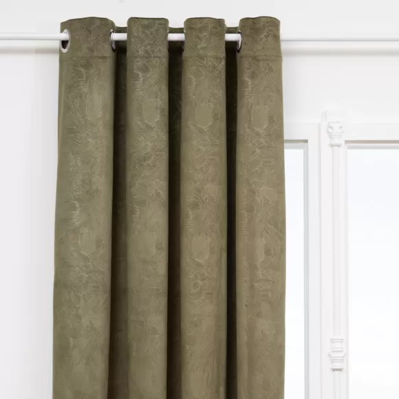 Rideau occultant velours (135 x 260 cm) Fuji Vert kaki