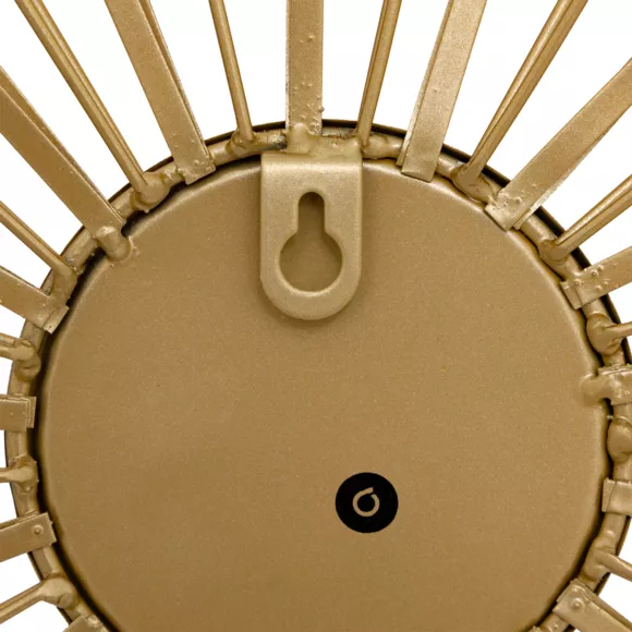 Conjunto de 3 espejos de pared de metal (D 24 cm) Warren Oro