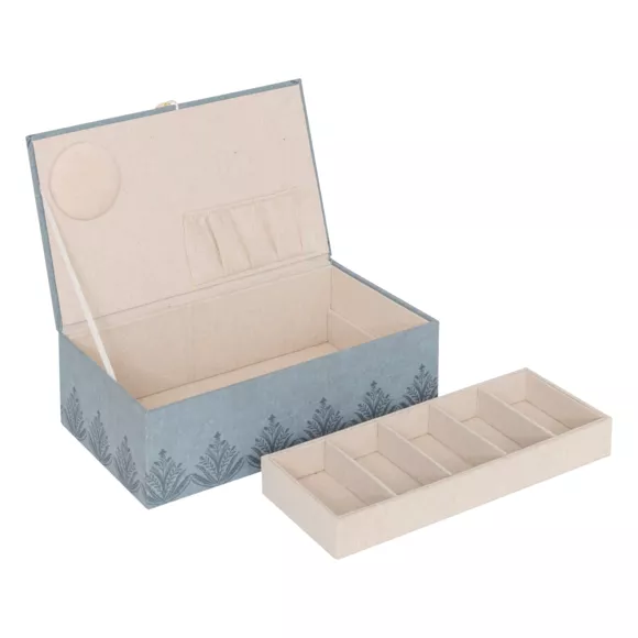 Houten naaidoos (30 x 10 cm) Wild Blauw