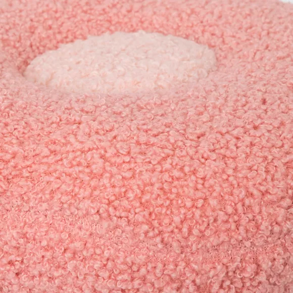 Kind krukje boucle (H26,5 cm) roze bloem