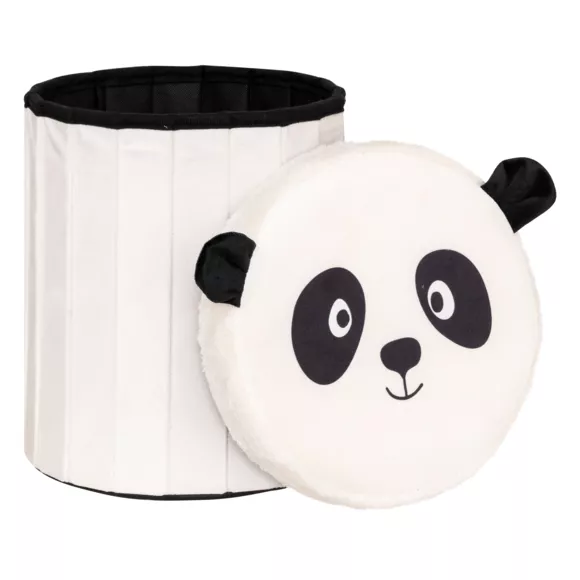 POUF PLI PANDA H38 D. 30 x H. 36 cm