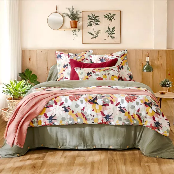 Cojín rectangular en gasa de algodón (40 x 60 cm) Azel Multicolor