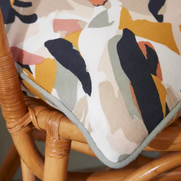 EM - Coussin dŽhoussable avec passepoil 40 x 60 cm Gaze de coton imprimŽe MATHILDA