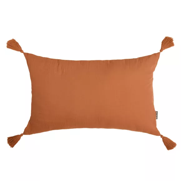 Cuscino rettangolare garza di cotone (40 x 60 cm) Gaïa Albicocca