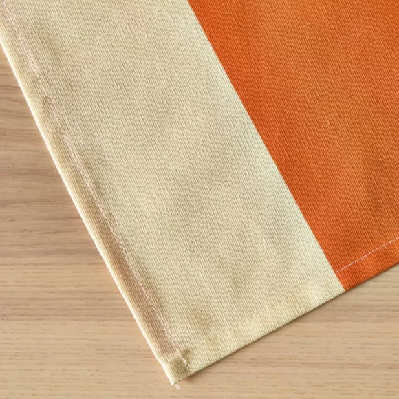 EM - Nappe en coton enduit 150 x 350 cm CLEMENTINE orange