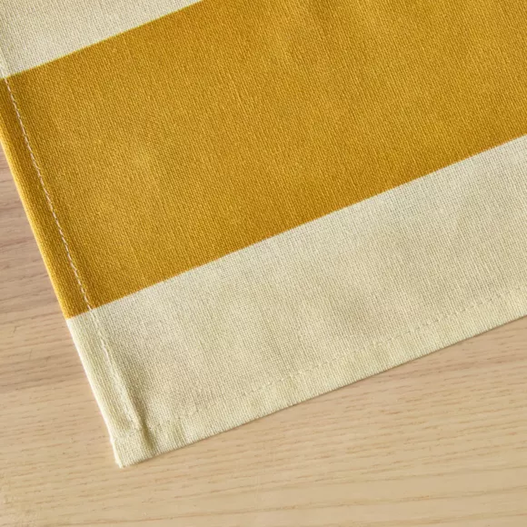 EM - Nappe en coton enduit 150 x 250 cm CLEMENTINE moutarde