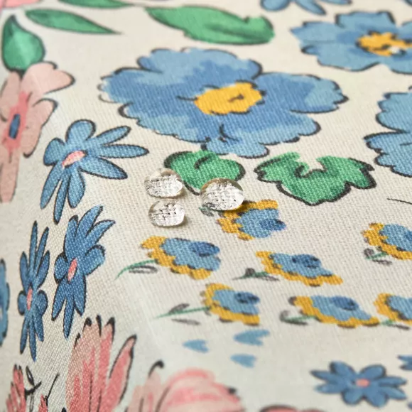 EM - Nappe en coton enduit 150 x 350 cm COROLLE