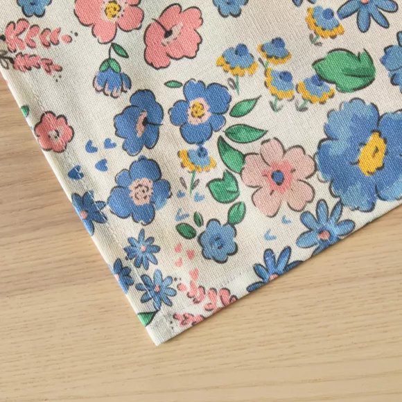 EM - Nappe en coton enduit 150 x 350 cm COROLLE