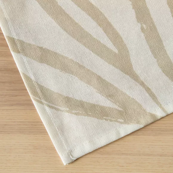 Mantel rectangular de algodón revestido (150 x 350 cm) Galice Beige